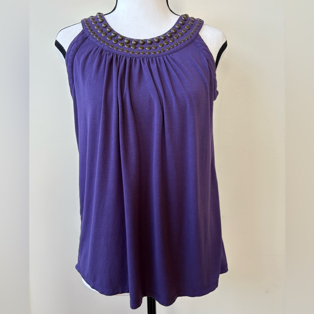 Michael Kors Purple Studded Blouse - Picture 4 of 11